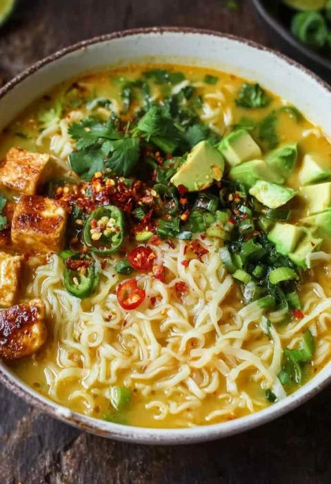 Golden Coconut Noodle Soup Flavorpacked Vegan Delight