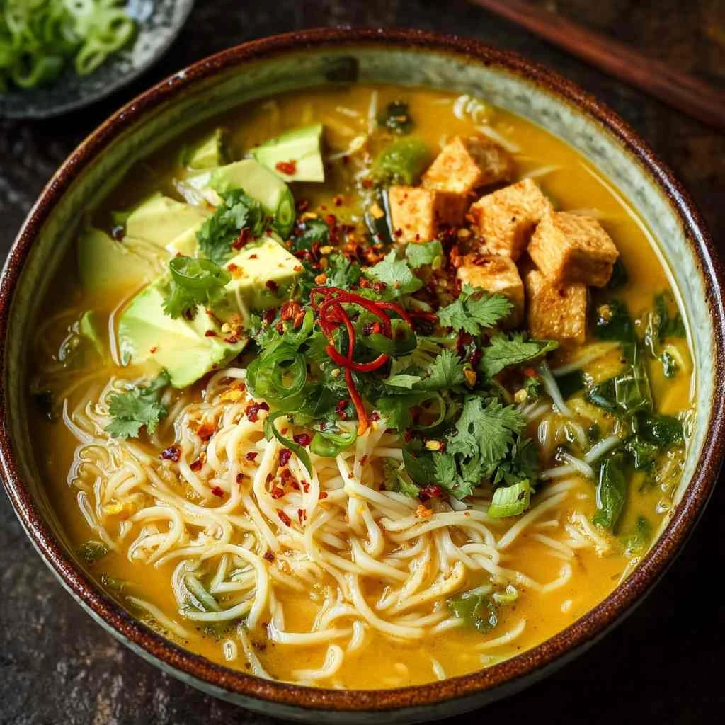 Golden Coconut Noodle Soup Flavorpacked Vegan Delight