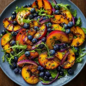 Grilled Peach Blueberry Salad