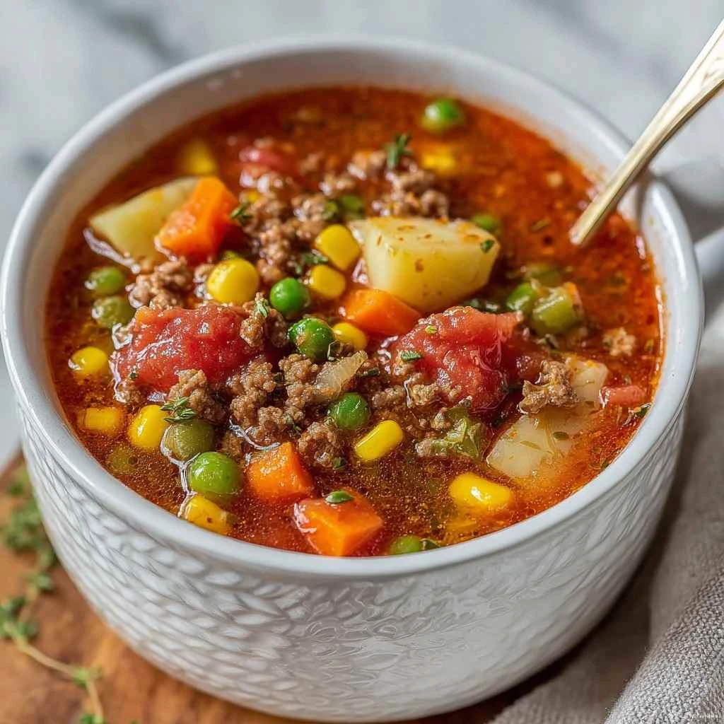 Hamburger Soup Recipe Cozy Take Classic Dinner