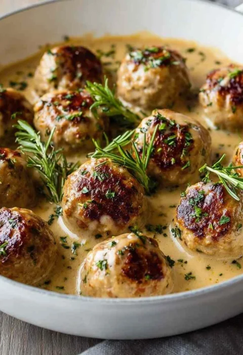 Healthy Turkey Meatballs Gravy Cozy Family Favorite