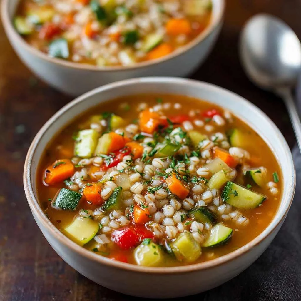 Healthy Vegetable Barley Soup Cozy Comforting Wholesome