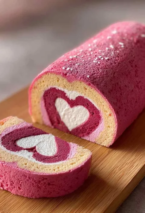 Heartshaped Swiss Roll Valentines Day Real Recipe