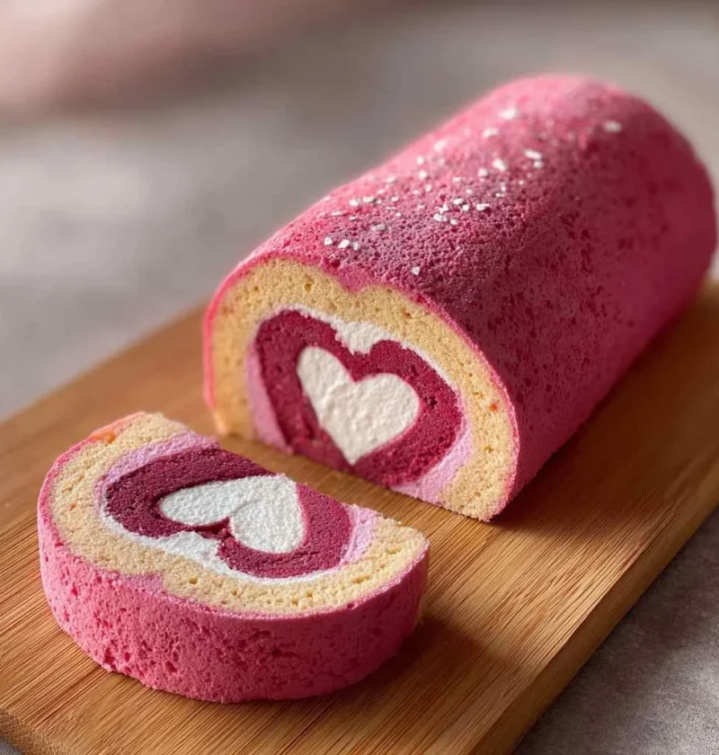 Heartshaped Swiss Roll Valentines Day Real Recipe