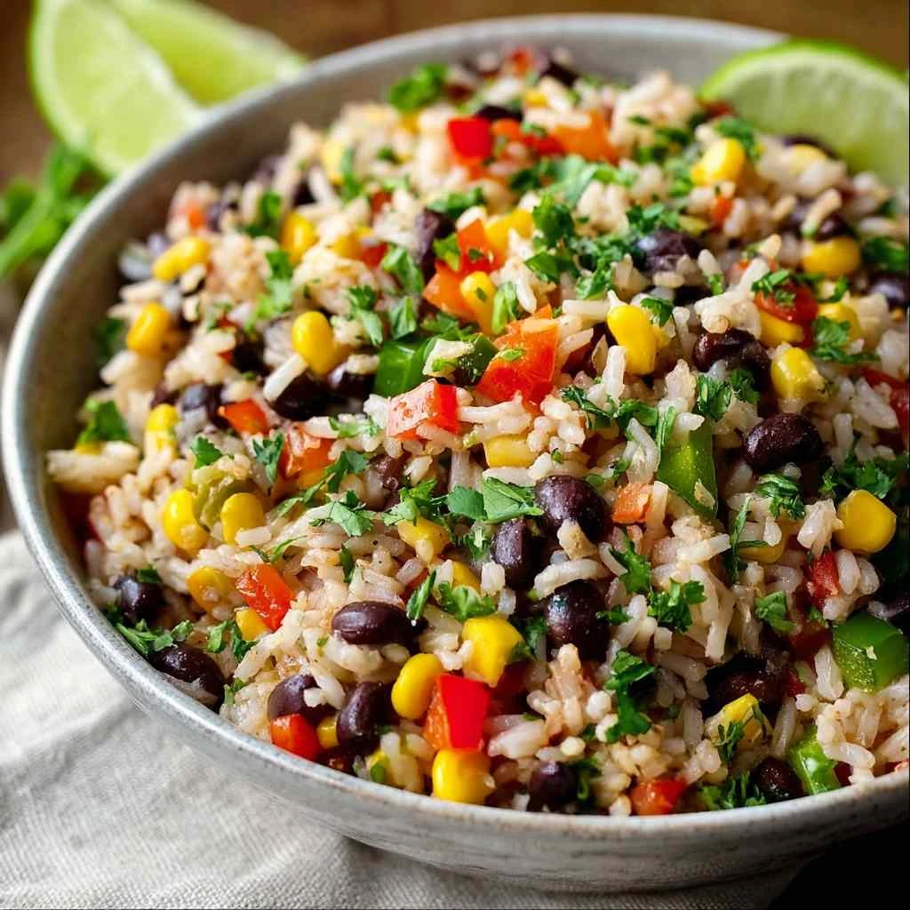Hearty Black Bean Brown Rice Salad Bursting Flavor