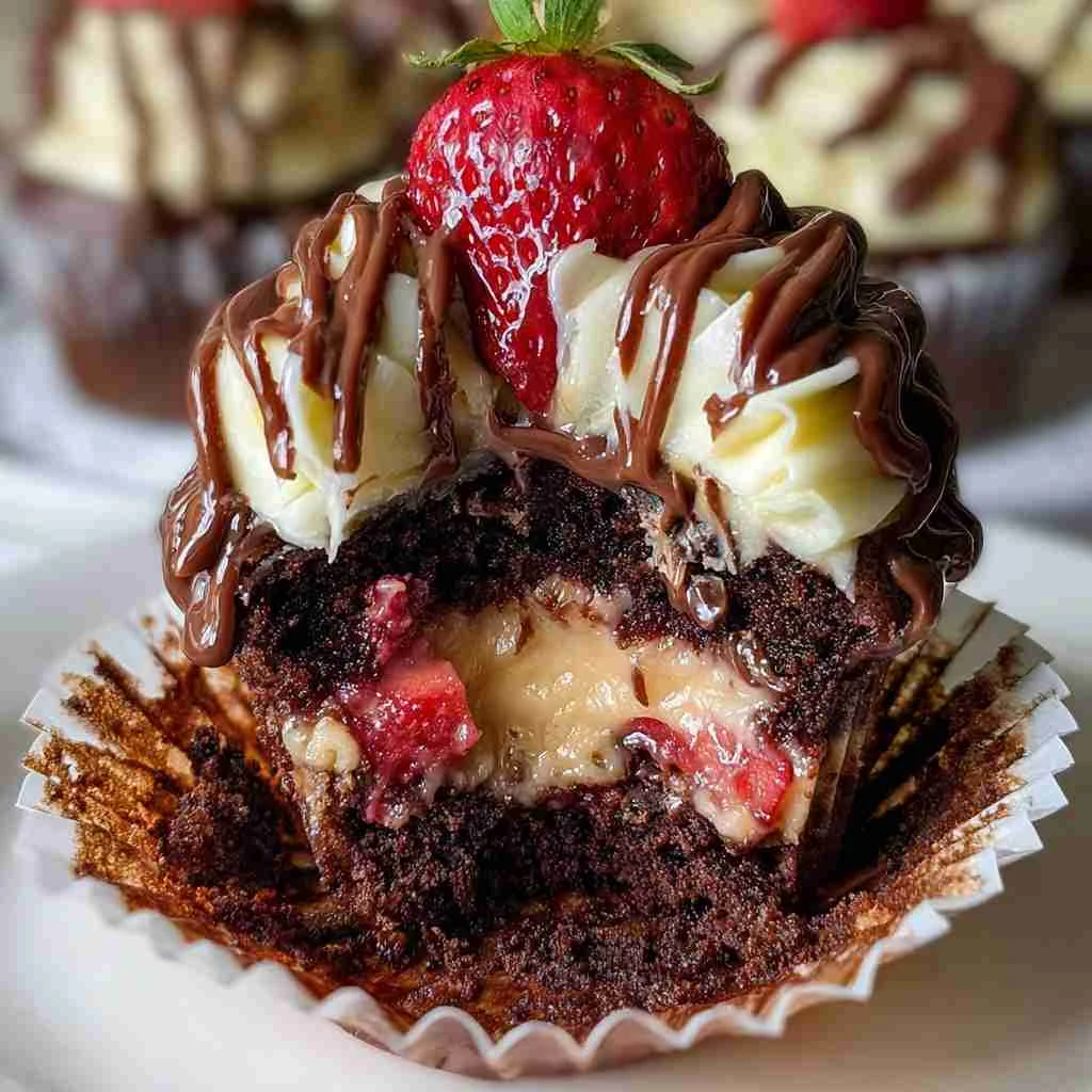 Heavenly Chocolate Banana Split Cupcakes – Easy Dessert Recipe