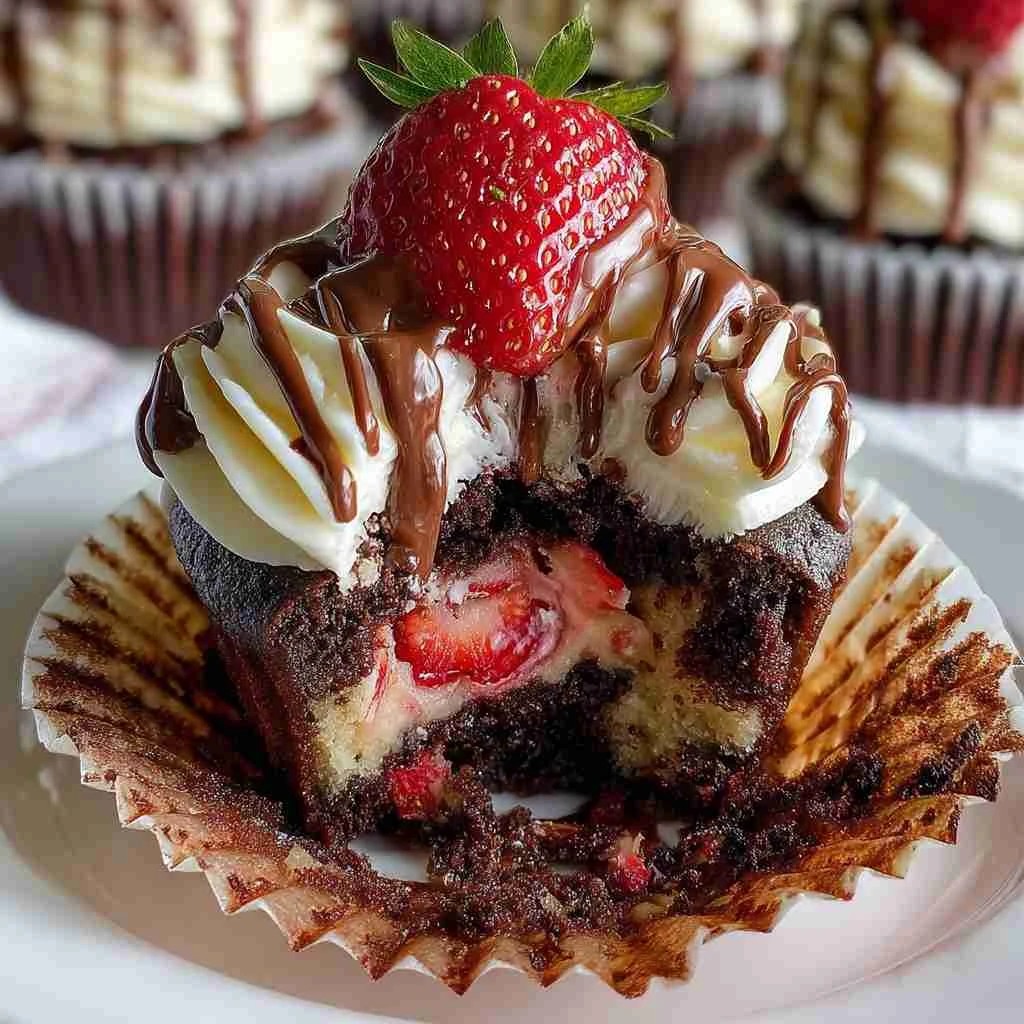 Heavenly Chocolate Banana Split Cupcakes Dessert Recipe
