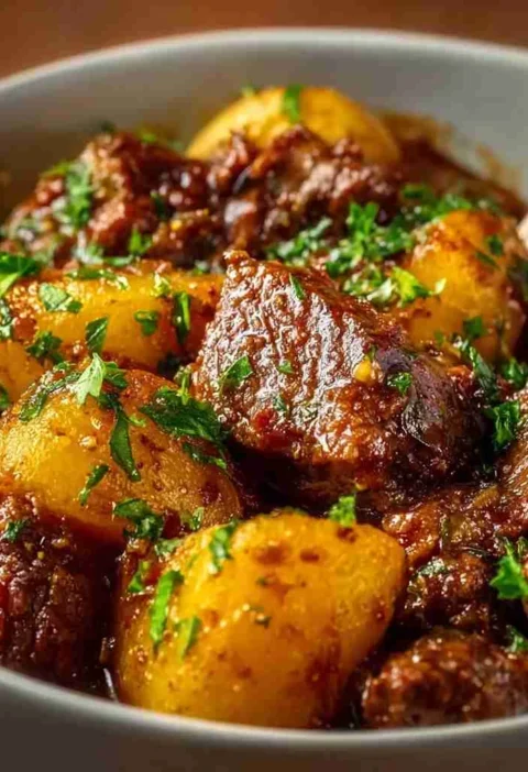 High Protein Slow Cooker Garlic Butter Beef Bites