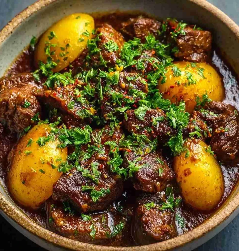 High Protein Slow Cooker Garlic Butter Beef Bites