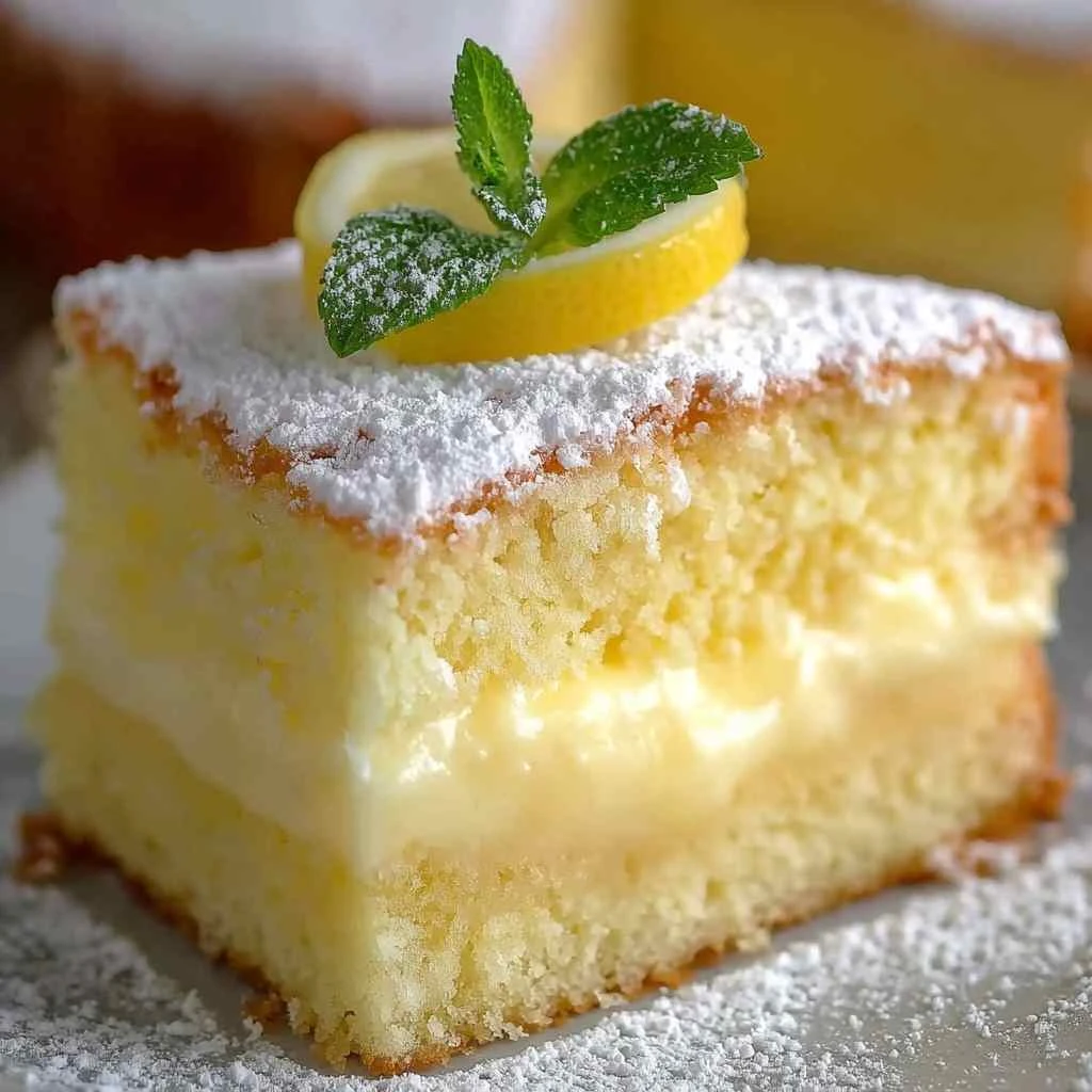 Irresistible Lemon Custard Cake – Simple, Fresh & Delicious Dessert Recipe