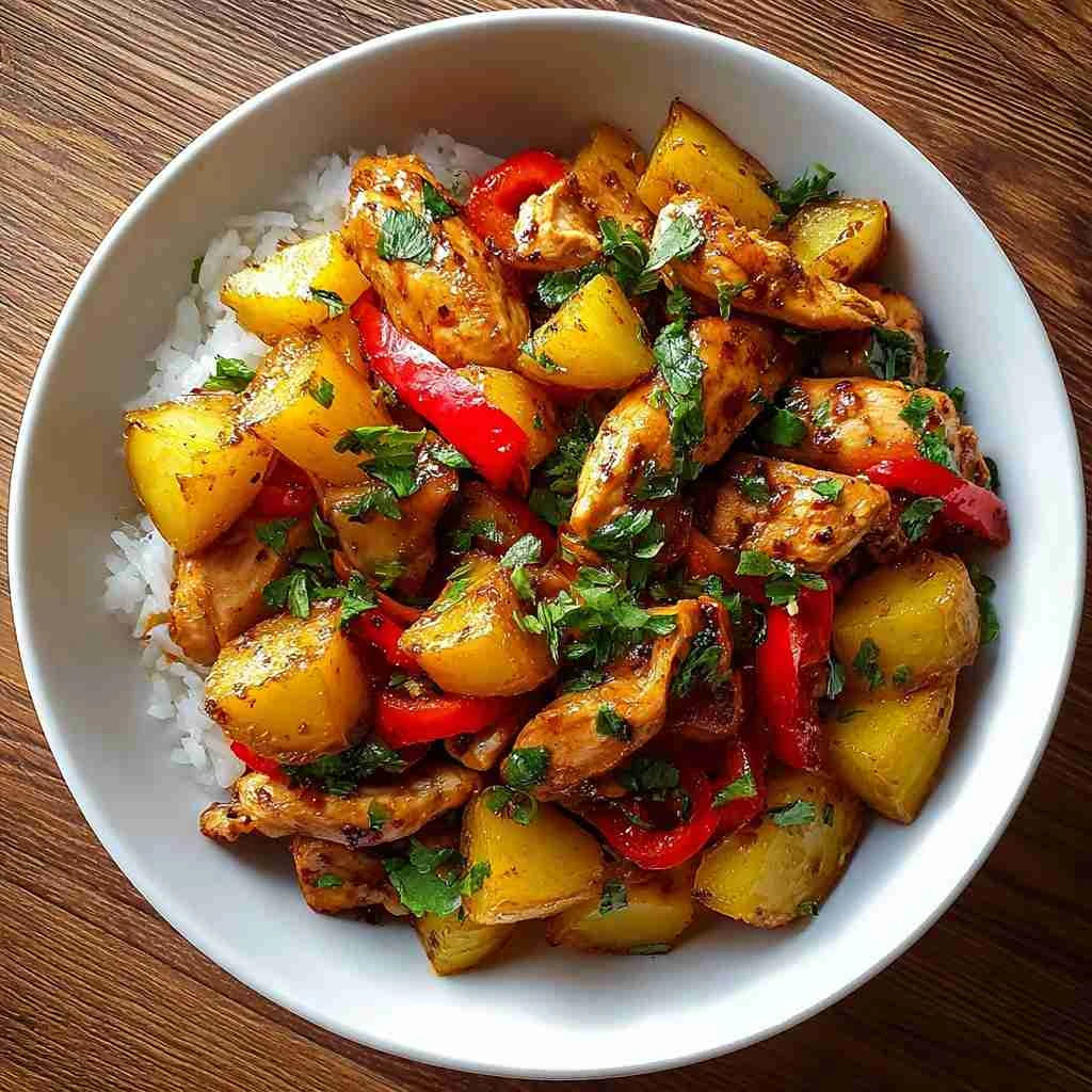 Irresistible Spicy Chicken Stir-Fry with Crispy Potatoes