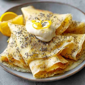 Low-Carb Poppyseed Lemon Crepes: A Zesty Delight!