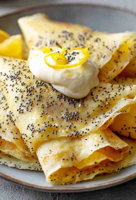 Lowcarb Poppyseed Lemon Crepes Zesty Delight