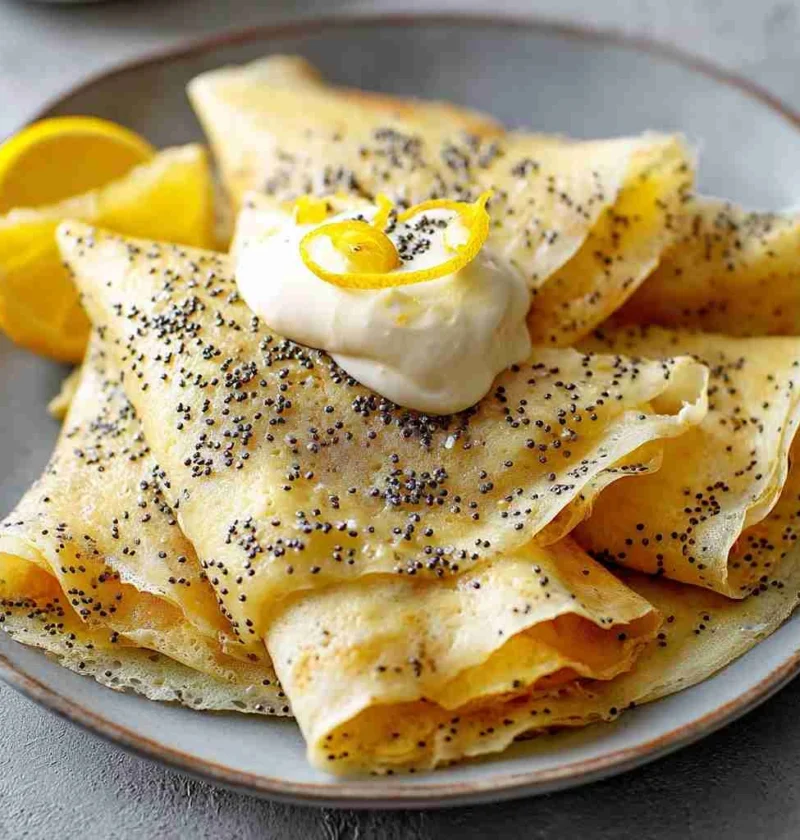 Lowcarb Poppyseed Lemon Crepes Zesty Delight