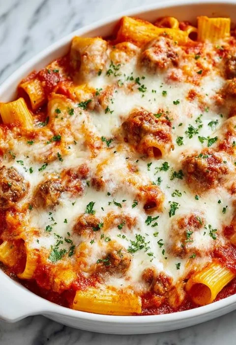 Meatball Pasta Bake Recipe