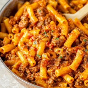 One Pan Homemade Beefaroni Recipe With Ground Beef