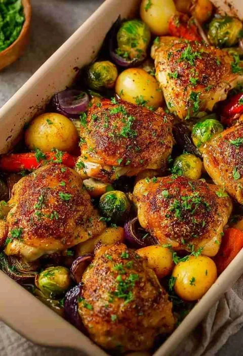 Paprika Chicken Thigh Tray Bake