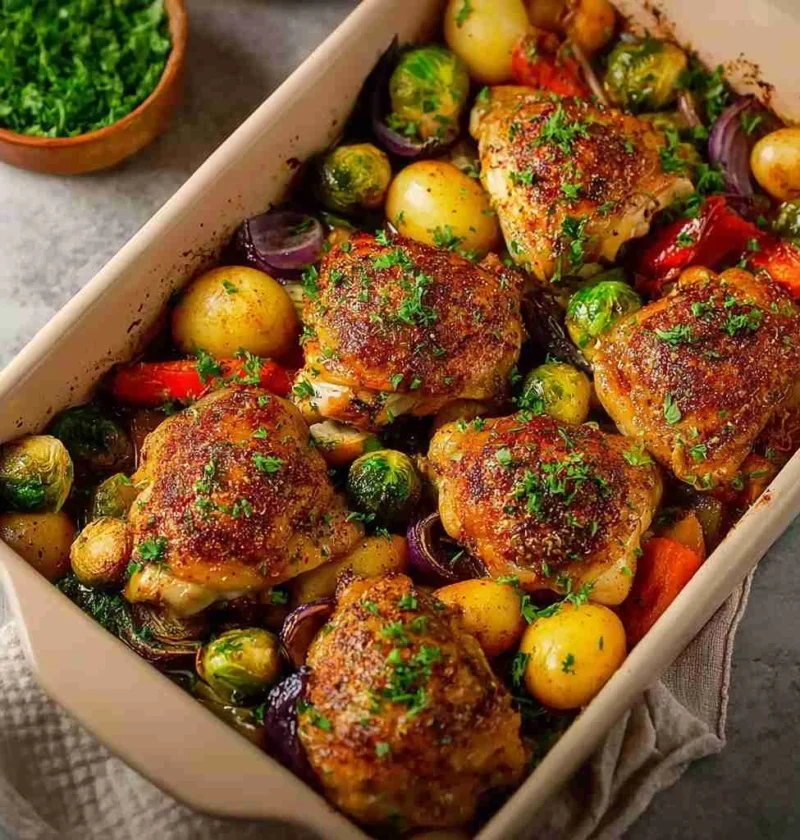 Paprika Chicken Thigh Tray Bake