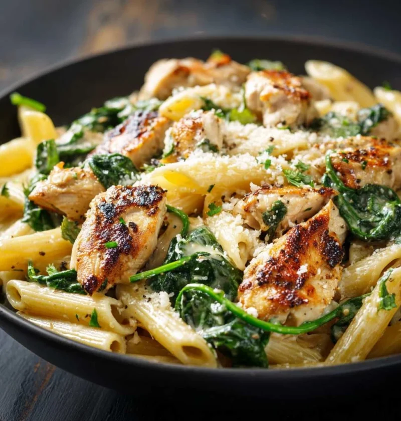 Pasta Chicken Spinach Family Favorite Dinner