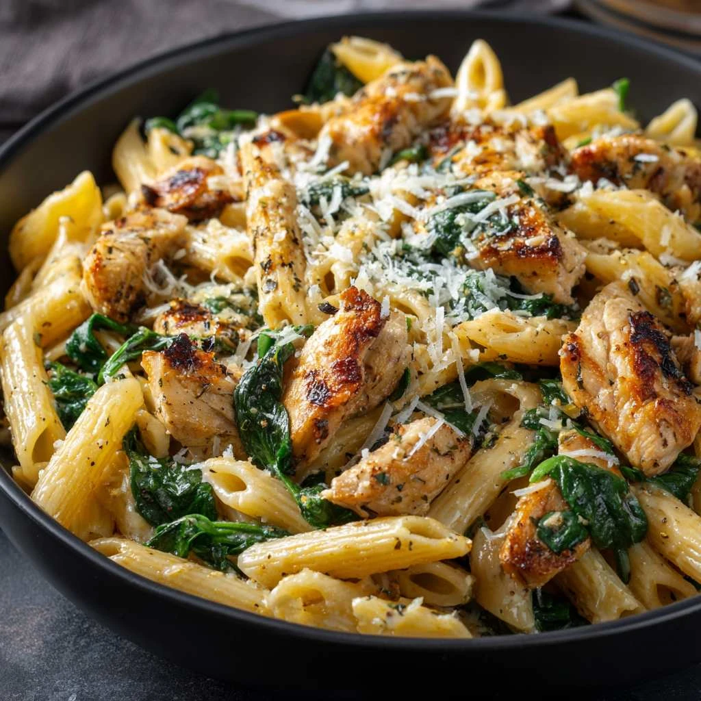 Pasta Chicken Spinach Family Favorite Dinner