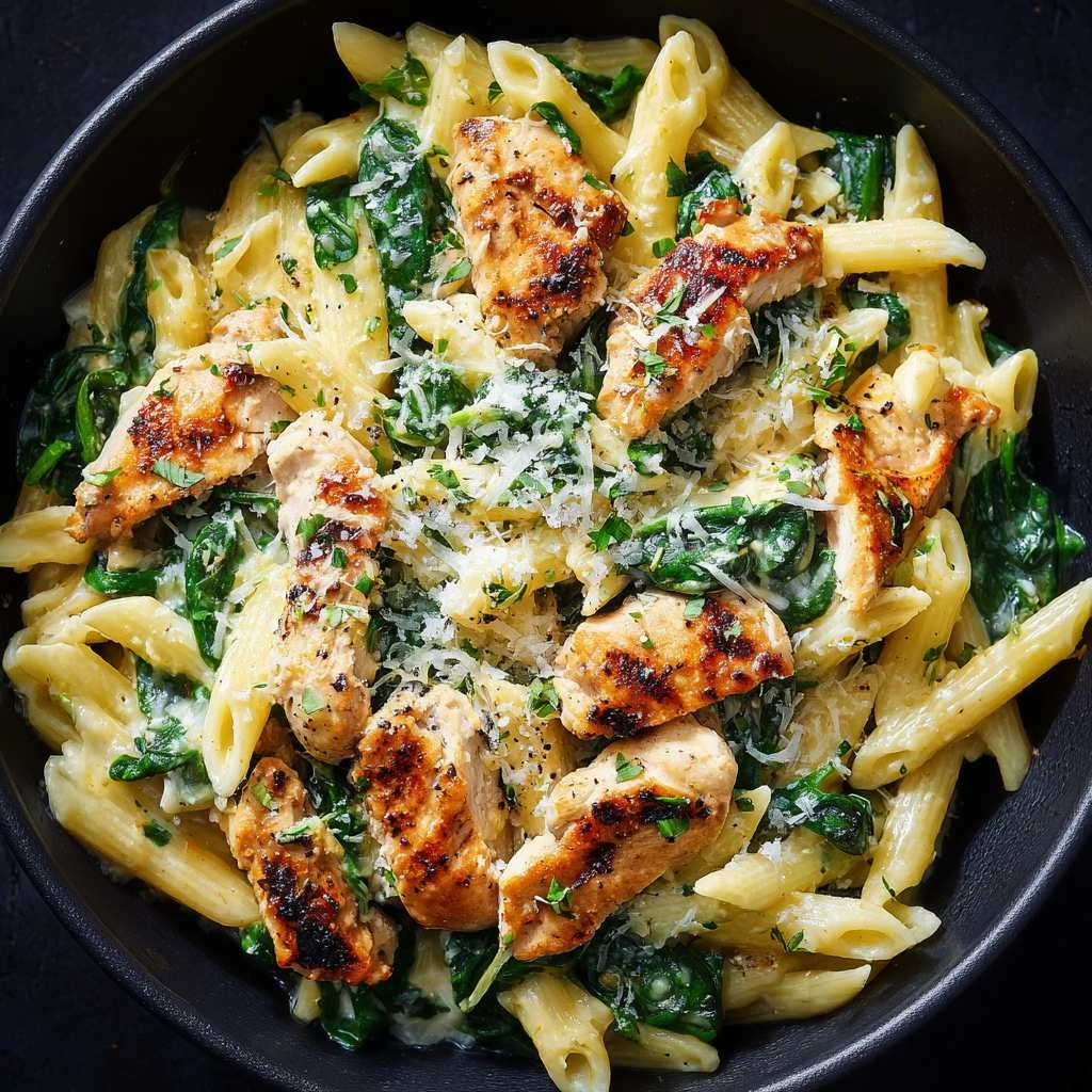 Pasta Chicken Spinach Family Favorite Dinner