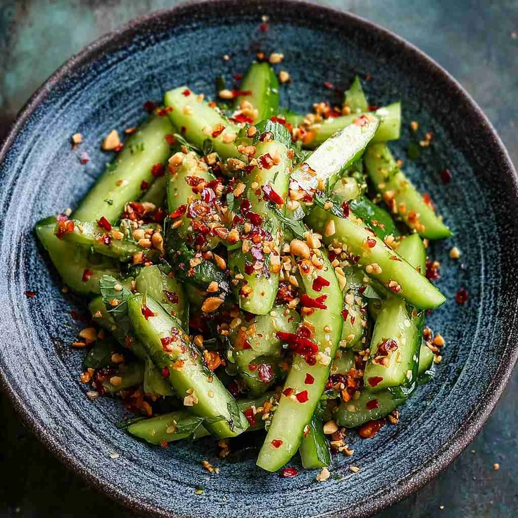Peanut & Chili Oil Cucumber Salad for a Flavorful Refresh
