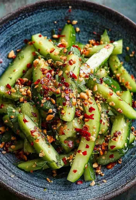 Peanut Chili Oil Cucumber Salad Flavorful Refresh