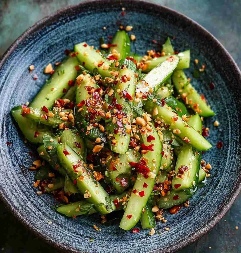 Peanut Chili Oil Cucumber Salad Flavorful Refresh