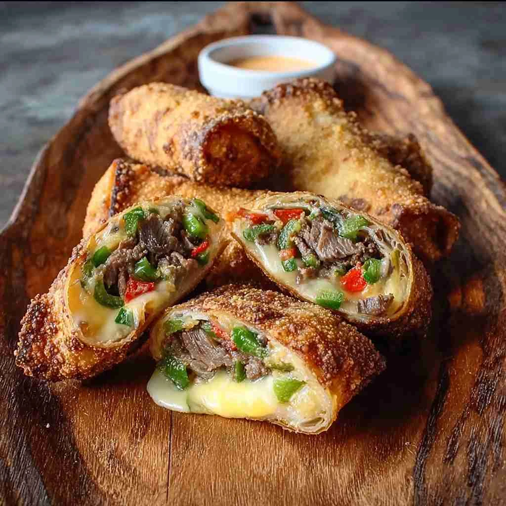 Philly Cheesesteak Egg Rolls