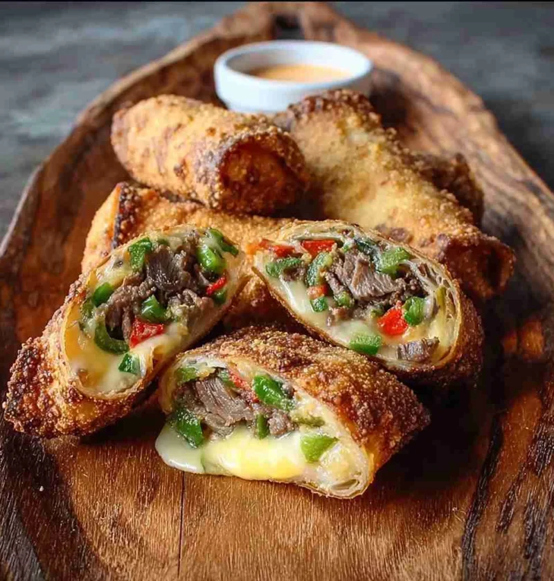Philly Cheesesteak Egg Rolls