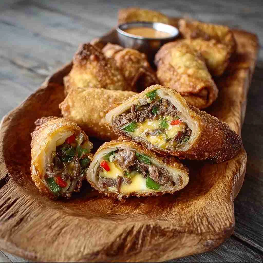 Philly Cheesesteak Egg Rolls