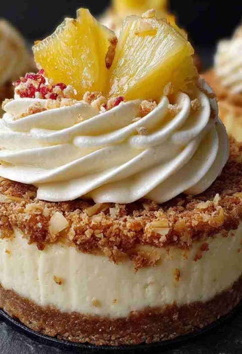 Pineapple Heaven Cheesecake Creamy Tropical Dessert Recipe