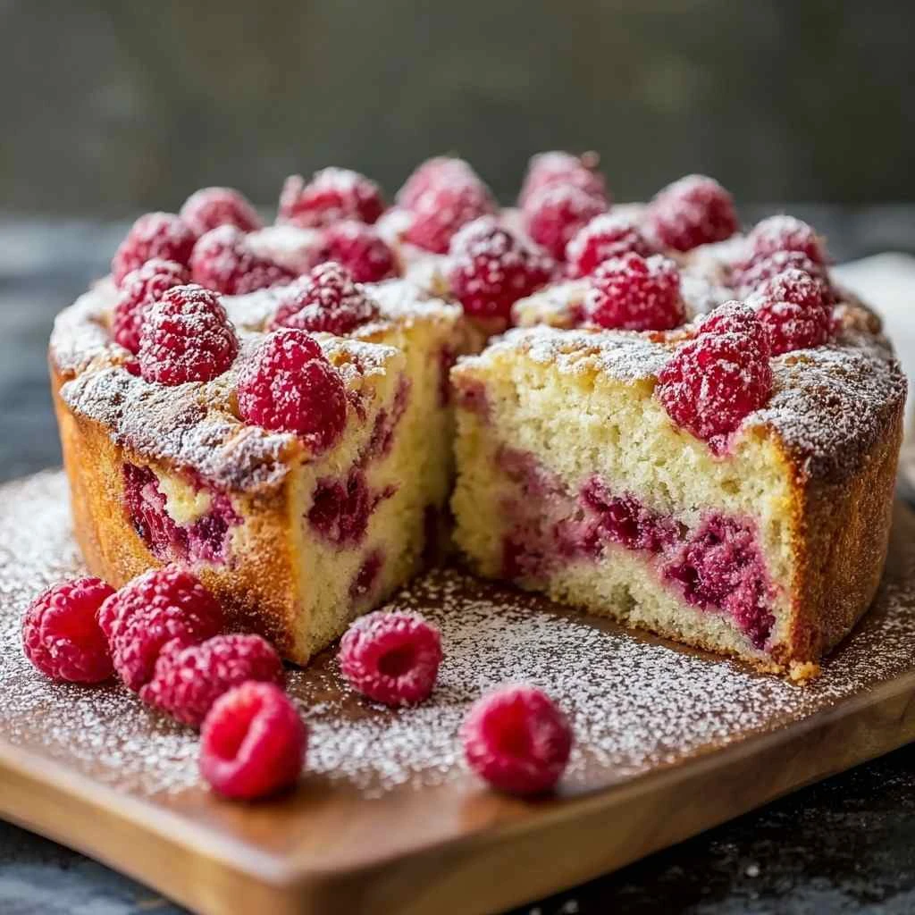 Raspberry Ricotta Breakfast Cake Slice Morning Bliss
