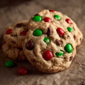 Santa M&M Cookies