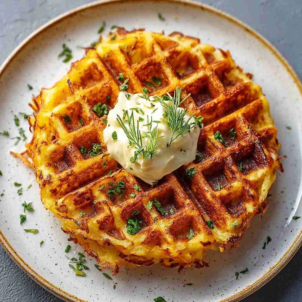 Savory Hashbrown Chaffle: A Crispy Delight Awaits!