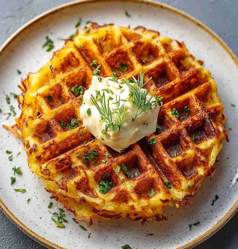 Savory Hashbrown Chaffle Crispy Delight Awaits