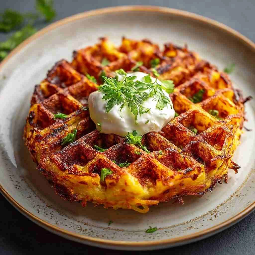 Savory Hashbrown Chaffle Crispy Delight Awaits