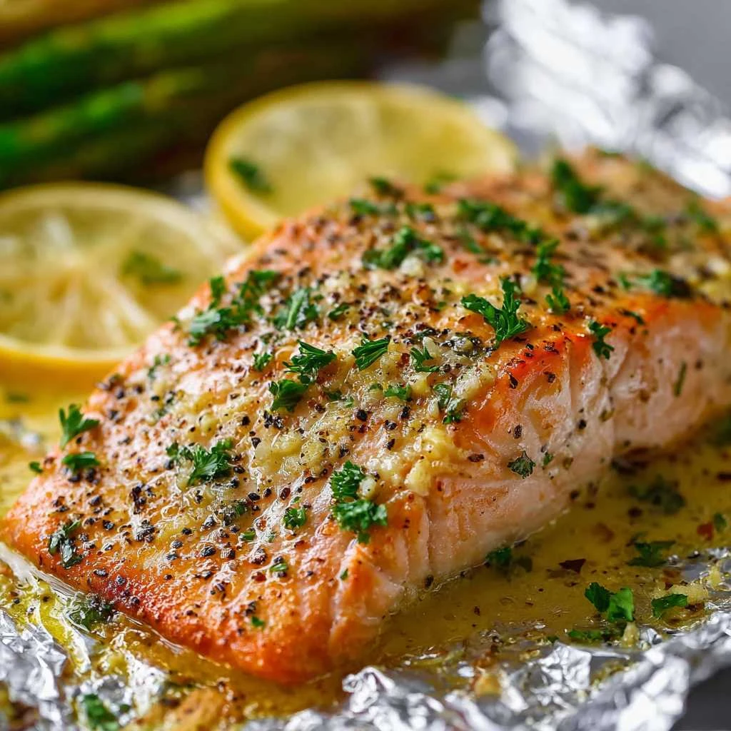 Sheet Pan Lemon Garlic Butter Salmon