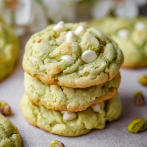 Soft and Chewy Pistachio Pudding Cookies