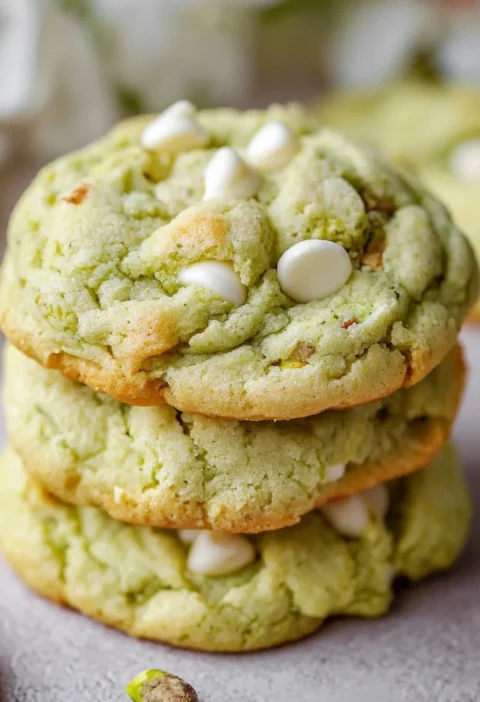 Soft Chewy Pistachio Pudding Cookies