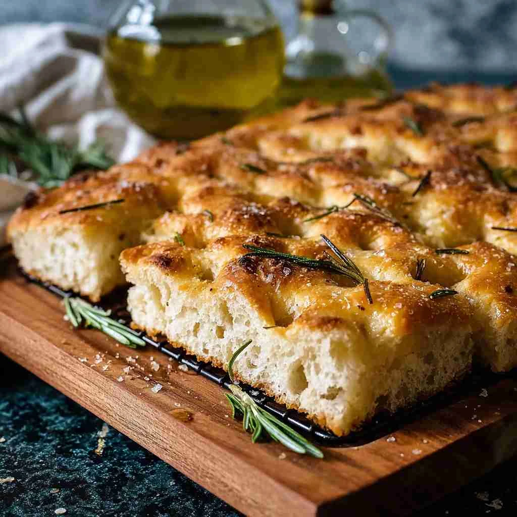 Sourdough Discard Focaccia Rosemary Olive Oil