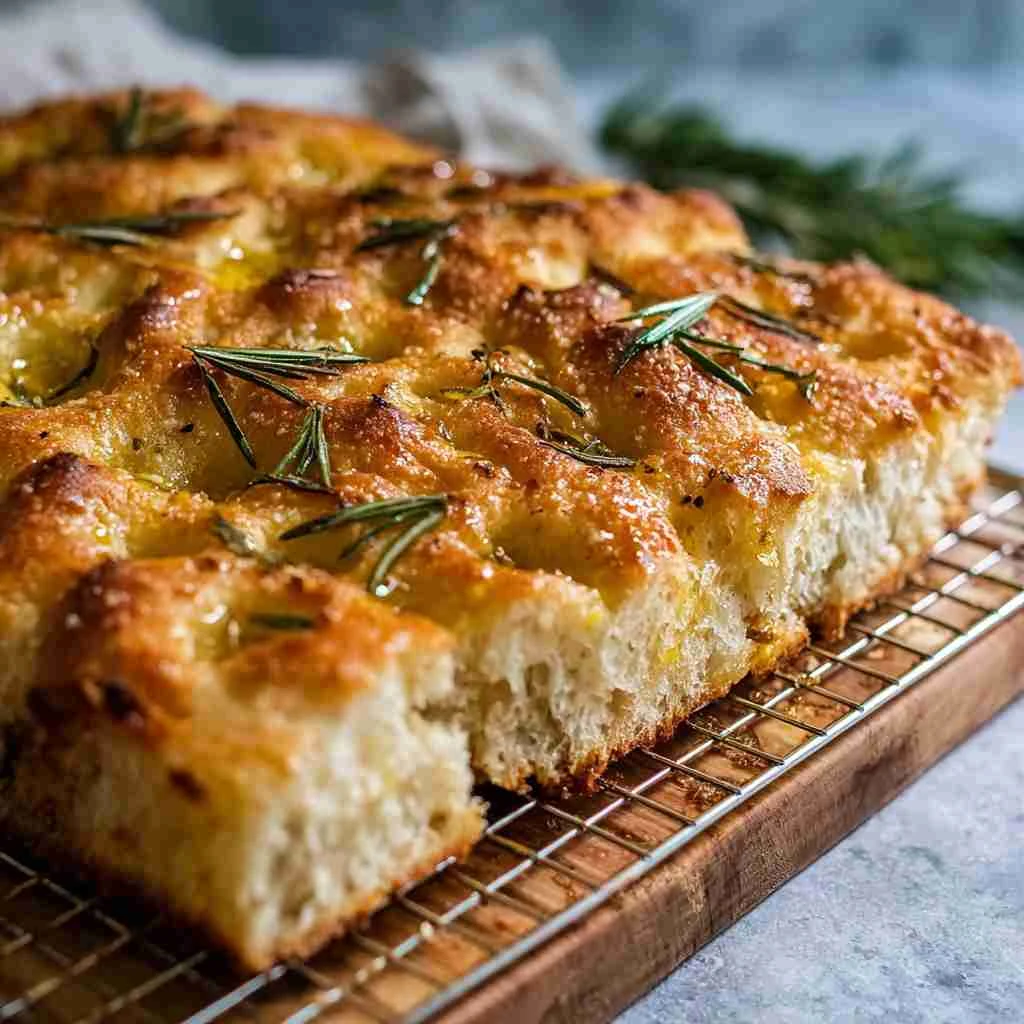 Sourdough Discard Focaccia Rosemary Olive Oil