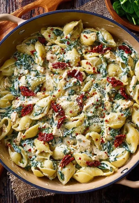 Spinach Artichoke Dip Pasta Chicken Recipe