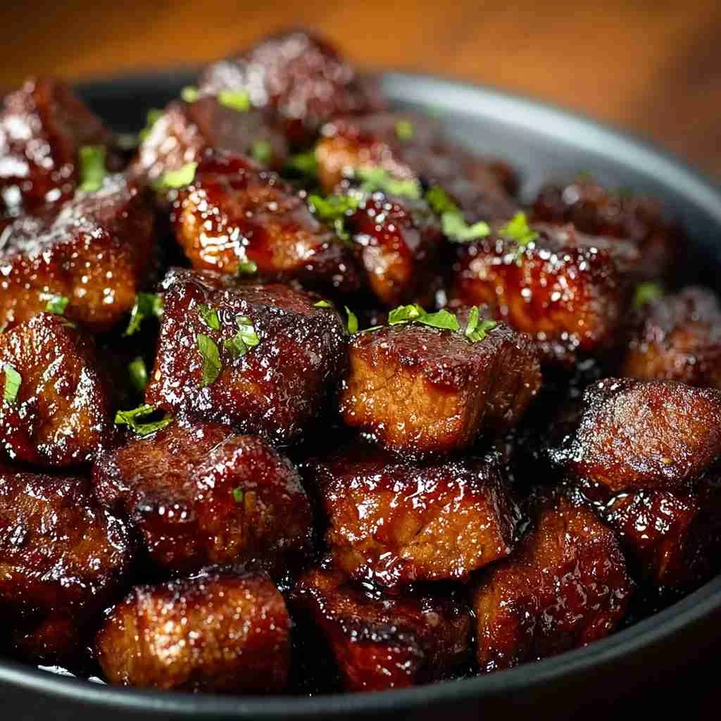 Sweet and Sticky Steak Bites