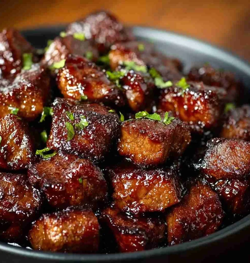 Sweet Sticky Steak Bites
