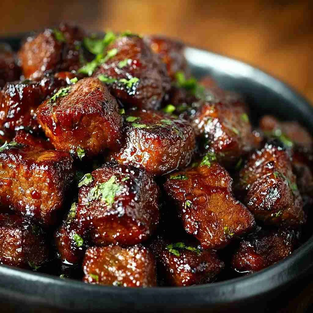 Sweet Sticky Steak Bites