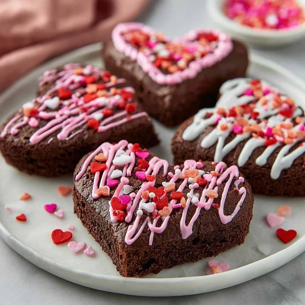 Valentine’s Day Heart Shaped Brownies Recipe for Sweethearts