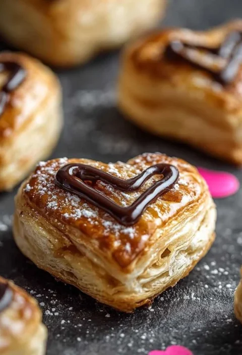 Valentines Day Puff Pastry Hearts Sweet Treats