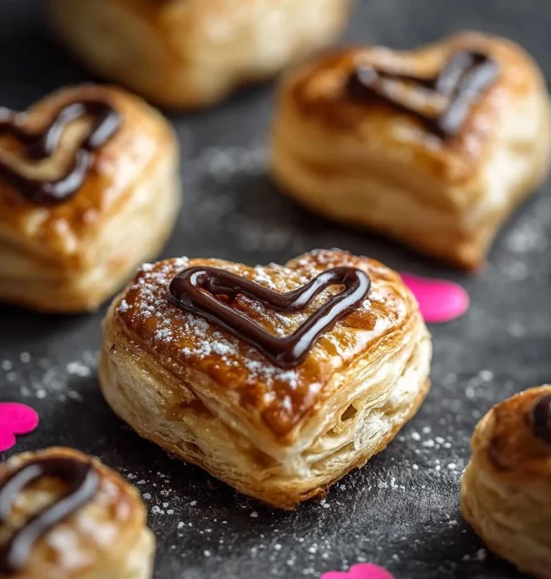 Valentines Day Puff Pastry Hearts Sweet Treats