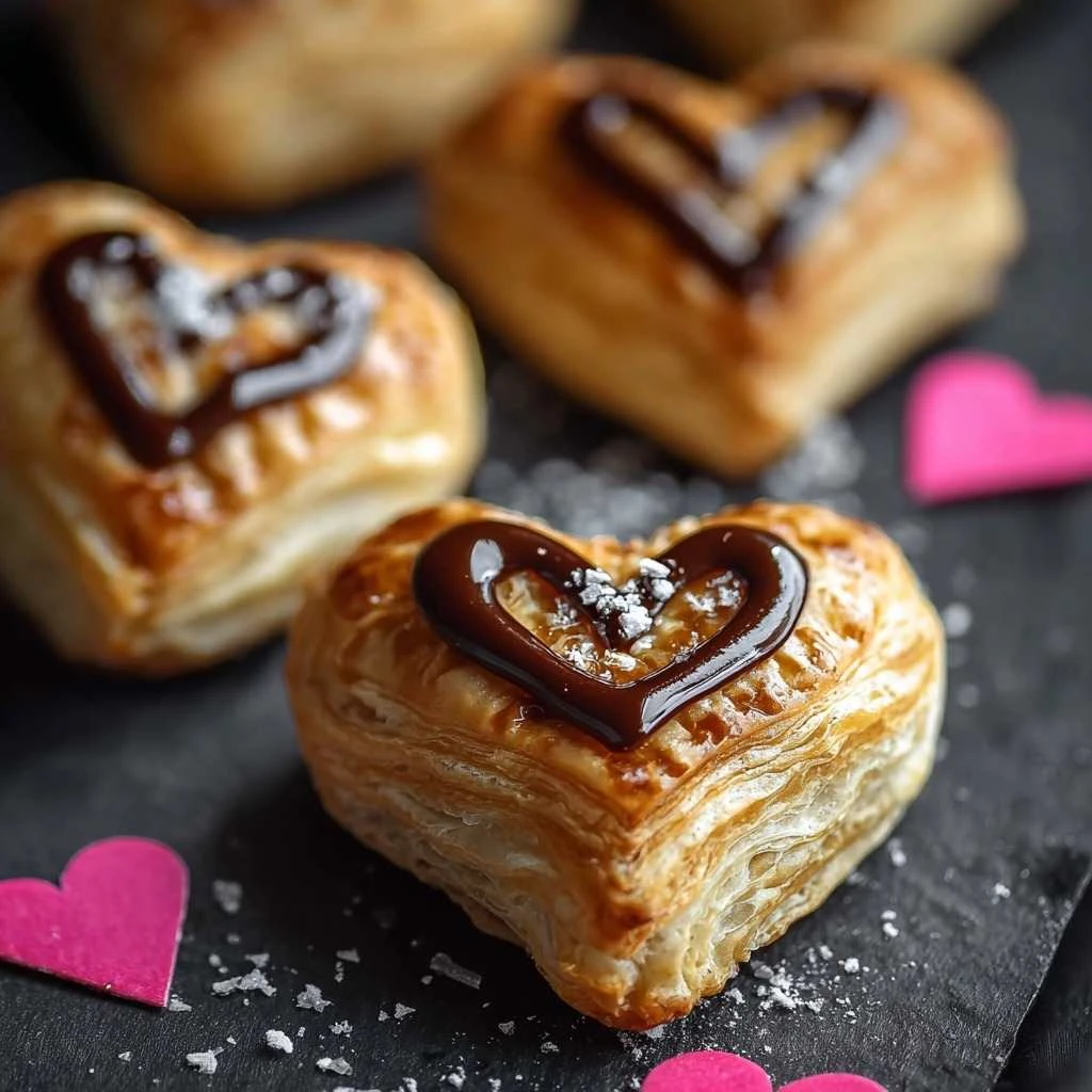 Valentines Day Puff Pastry Hearts Sweet Treats